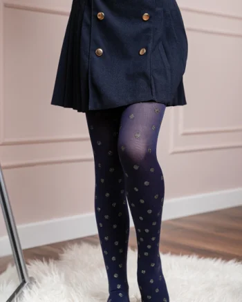 Dres fetite Terri Mimi Navy Buline 40 DEN