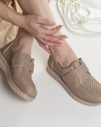 Pantofi dama casual kaki din piele ecologica tani
