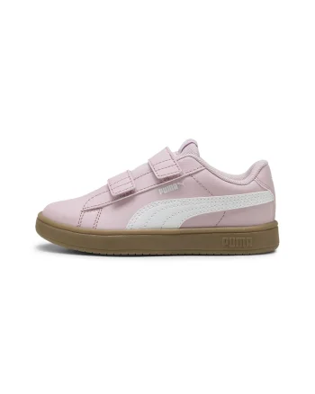 Pantofi sport Rickie Classic cu velcro, Alb/Roz pal