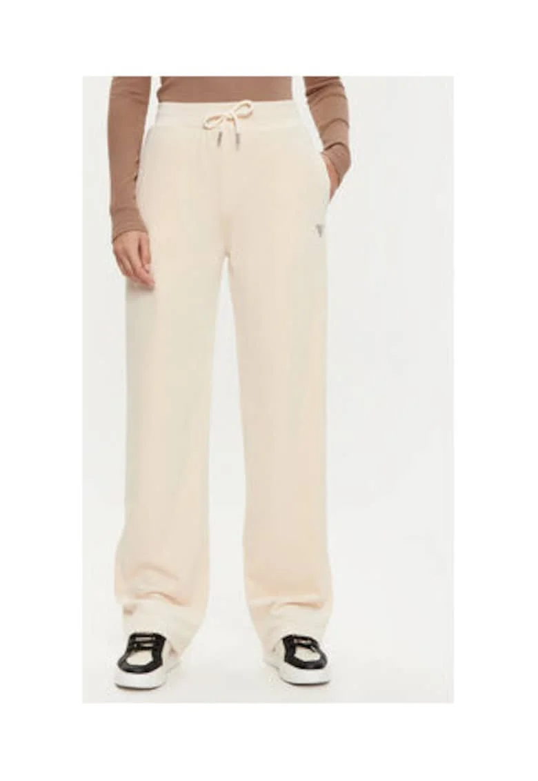 Pantaloni de trening din amestec de poliester cu snur de ajustare