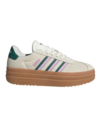 Pantofi sport VL Court Bold flatform din piele intoarsa, Lila/Verde englez/Alb murdar