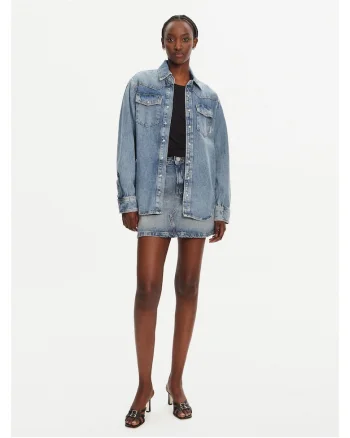 Camasa din denim pentru femei  albastru