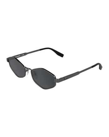 Ochelari de soare ovali cu rama metalica, Argintiu