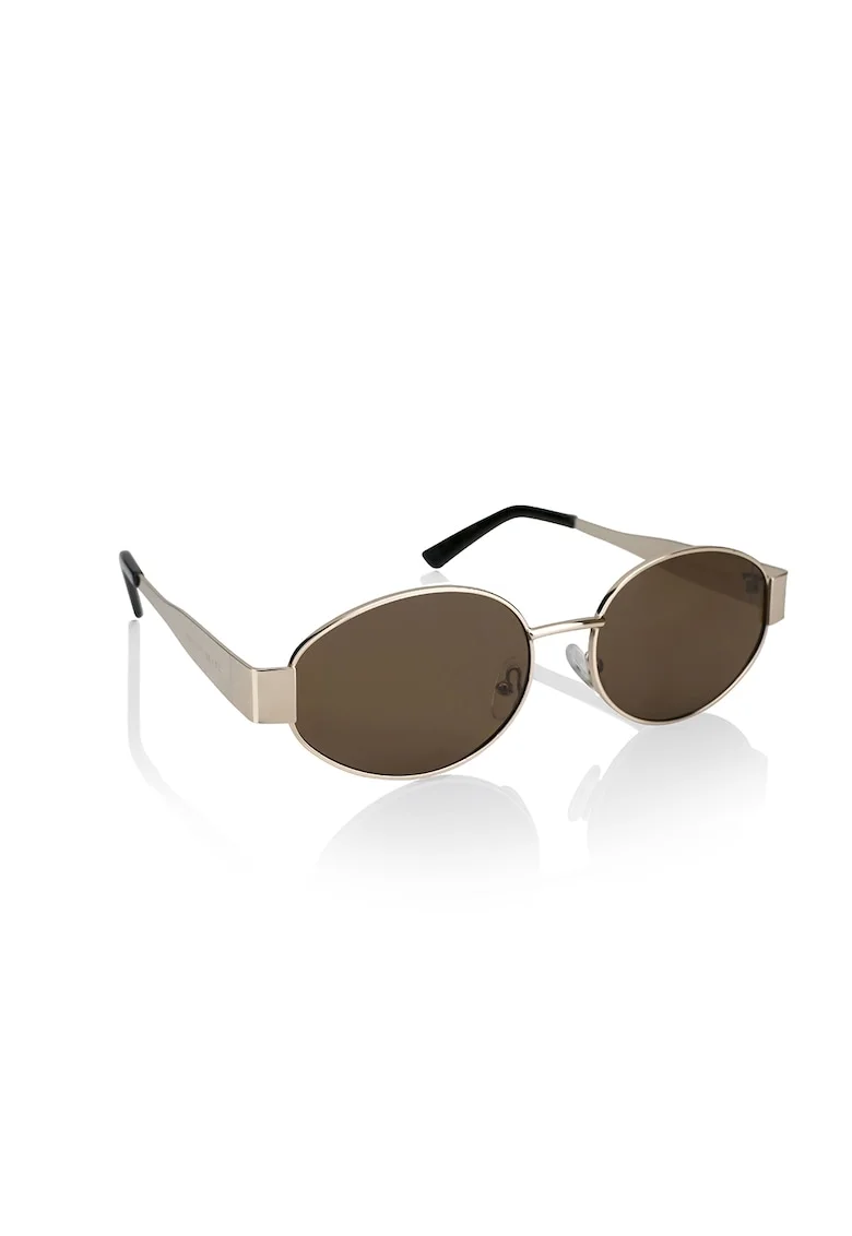 Ochelari de soare ovali unisex polarizati Glam, Maro inchis/Matte Havana