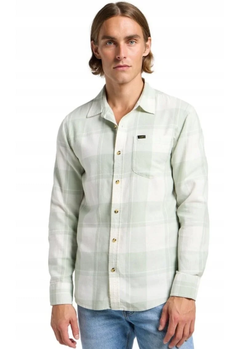 Camasa barbati,  Mercantile Shirt, croiala relaxata, carouri pastelate, bumbac