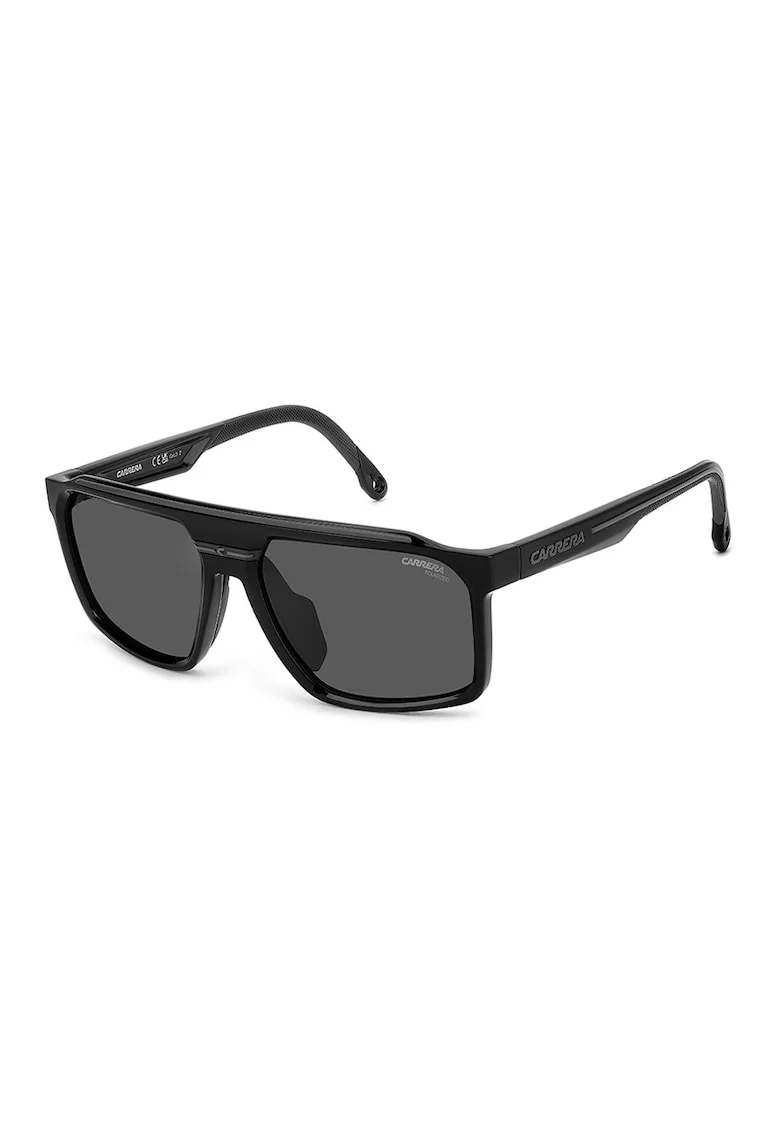 Ochelari de soare dreptunghiulari cu lentile polarizate, Negru