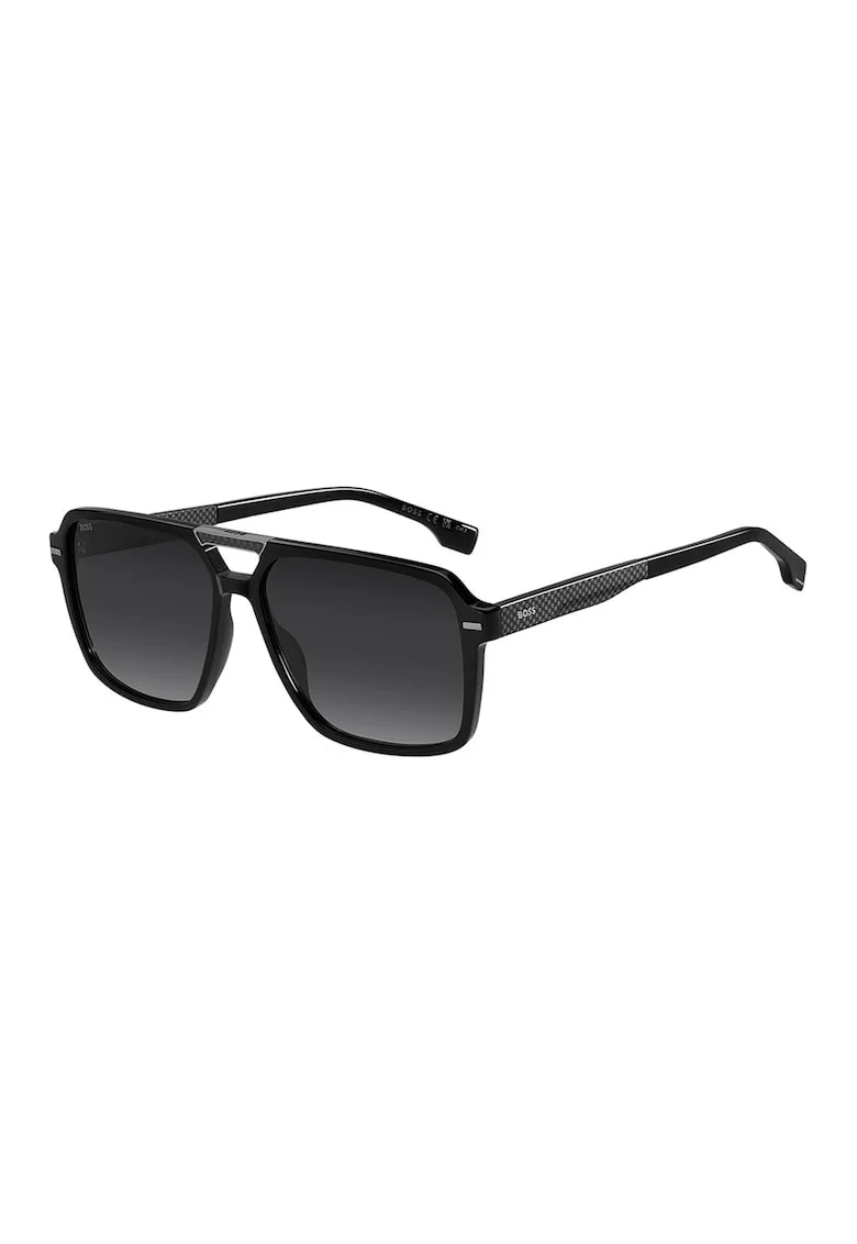 Ochelari de soare aviator cu lentile in degrade, Negru