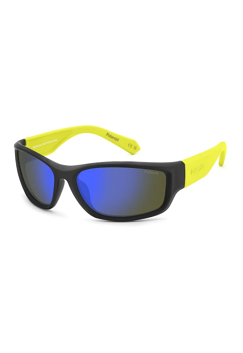 Ochelari de soare wrap flexibili polarizati, Negru/Galben