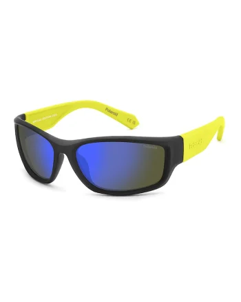 Ochelari de soare wrap flexibili polarizati, Negru/Galben