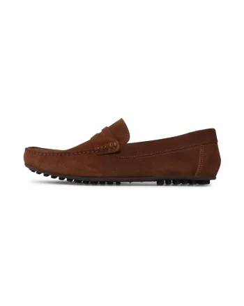 Mocasini barbati,  185788, Piele intoarsa, Maro