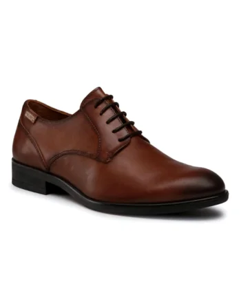 Pantofi barbati,  207468252, Maro, Piele naturala,