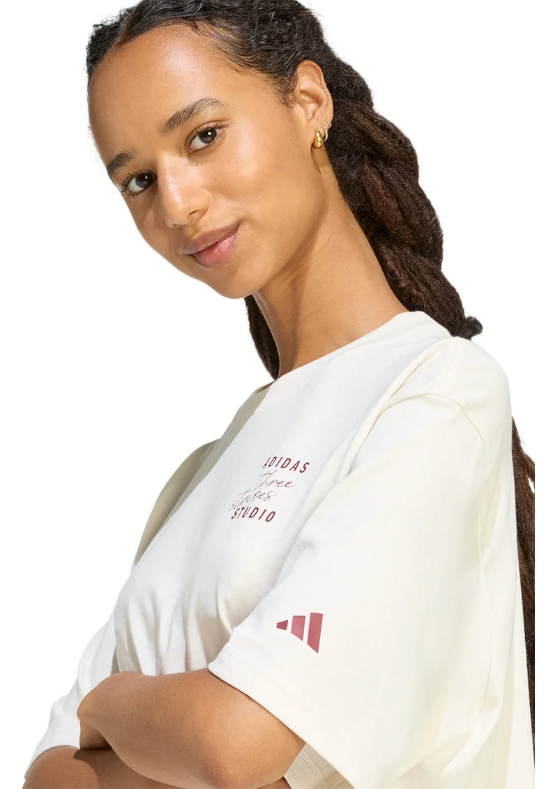 Tricou lejer cu decolteu la baza gatului, Alb murdar