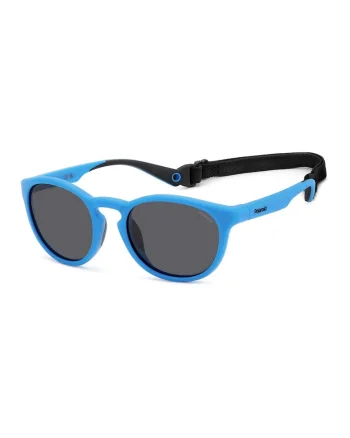 Ochelari de soare rotunzi unisex polarizati, 654874, Albastru deschis