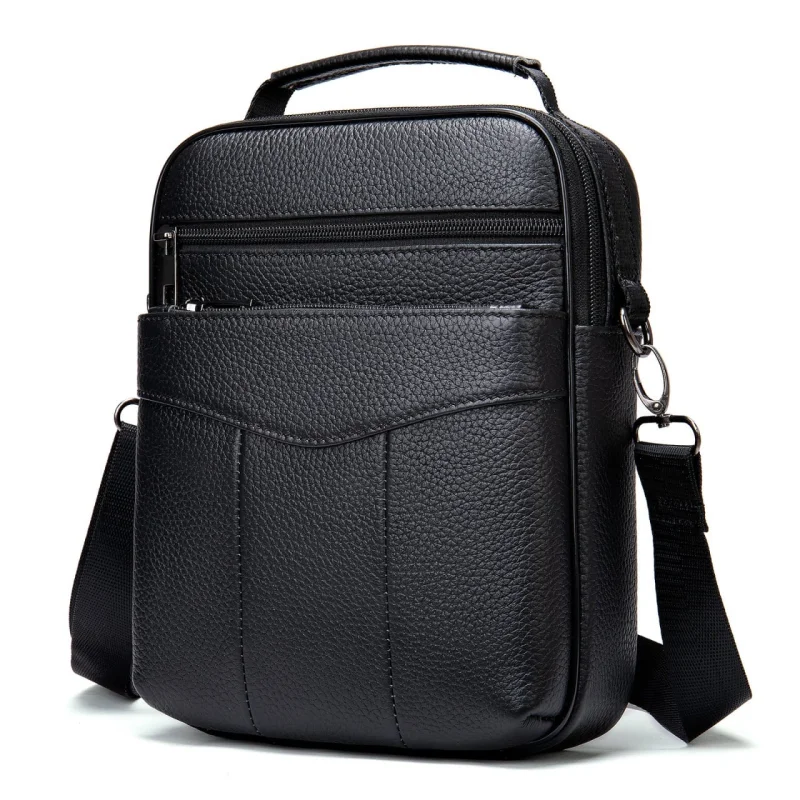 Geanta barbati, Eduard GT956, piele naturala, model negru