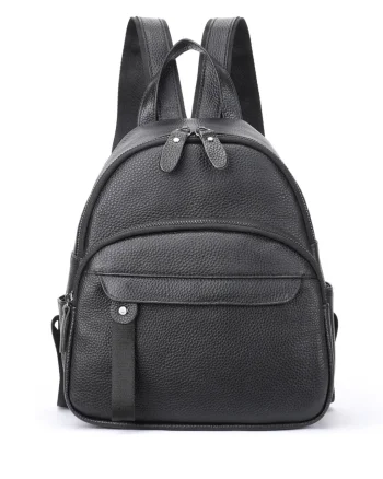 Rucsac dama, Nylay GT1521, piele naturala, model negru