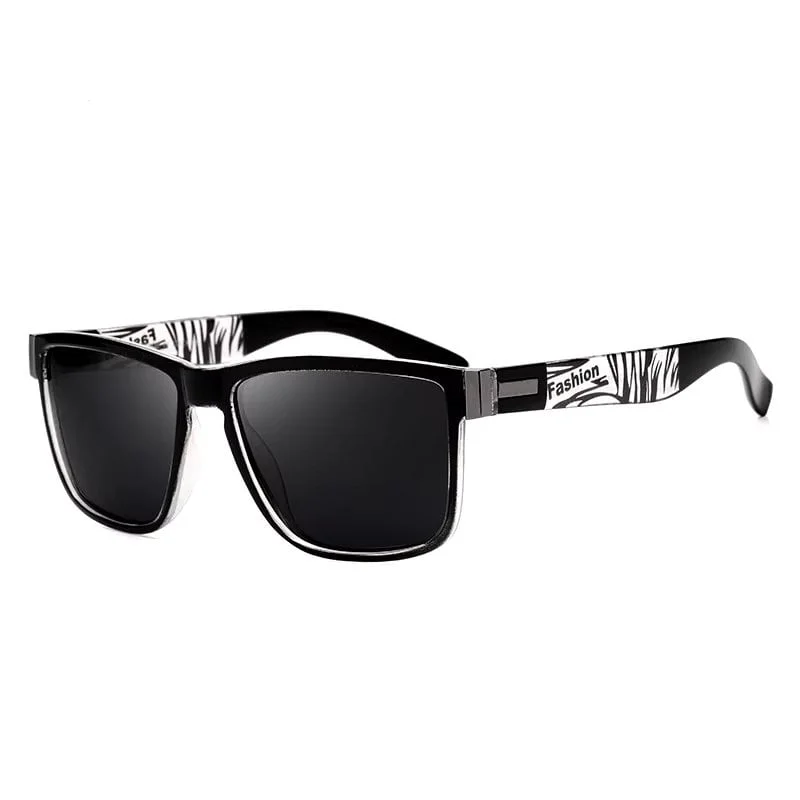 Ochelari de soare unisex, SG029, Negru/Alb