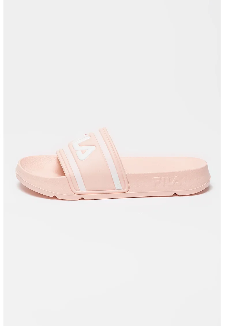 Papuci cu logo contrastant Morro Bay, Roz pastel