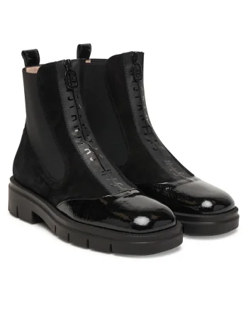 Botine dama  Piele naturala, Negru