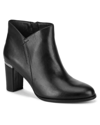 Botine dama,  WYL3861-1Z, piele naturala, negru, Negru