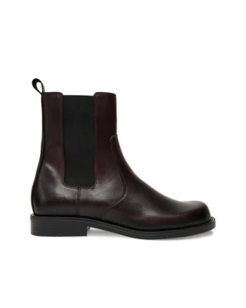 Botine dama C-MASSI-25650,  Piele naturala, Visiniu, Maro