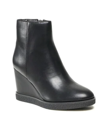 Botine dama,  5904862103853, Piele ecologica, Negru, Negru