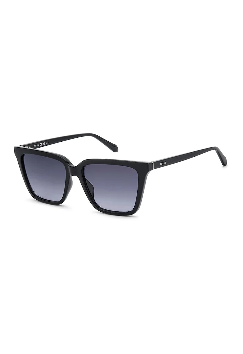 Ochelari de soare patrati cu lentile in degrade, Negru