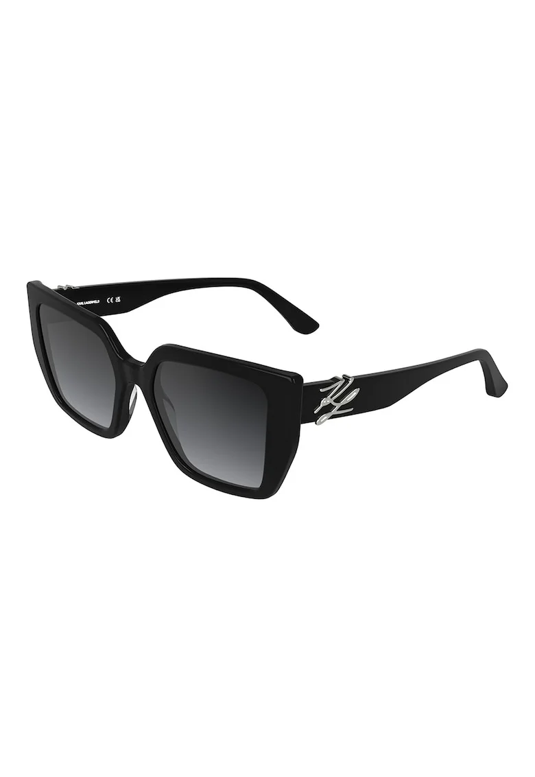 Ochelari de soare patrati cu lentile in degrade, Negru