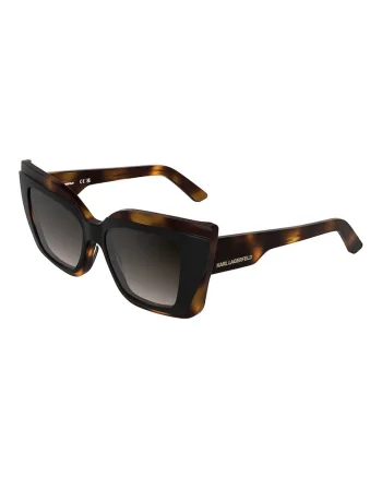 Ochelari de soare cat-eye cu rama groasa, Maro/Portocaliu