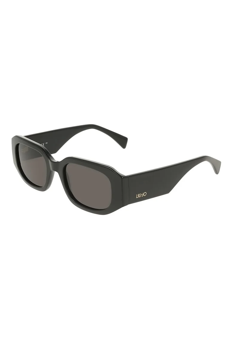 Ochelari de soare hexagonali cu lentile uni, Negru