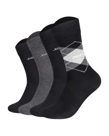 Set de sosete unisex - 4 perechi, Negru/Gri