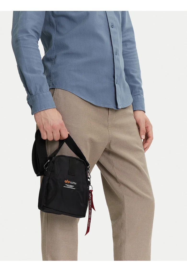 Saszetka barbati,  tkanina, negru, One Size INTL