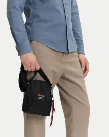 Saszetka barbati,  tkanina, negru, One Size INTL