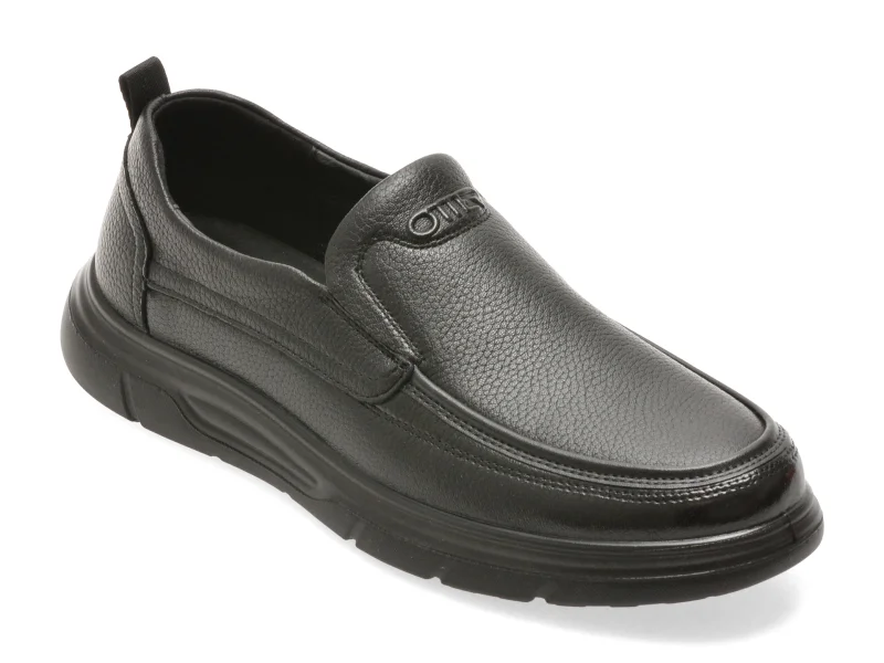 Mocasini OTTER negri, 1959, din piele naturala