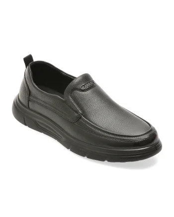 Mocasini OTTER negri, 1959, din piele naturala