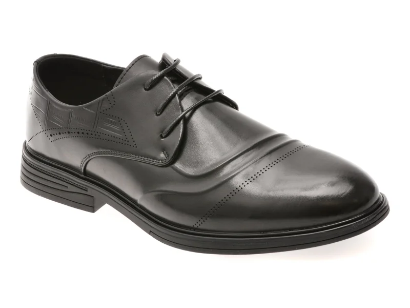 Pantofi eleganti BITE THE BULLET negri, T86192, din piele naturala