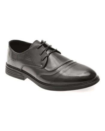 Pantofi eleganti BITE THE BULLET negri, T86192, din piele naturala