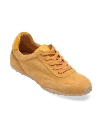 Pantofi sport EPICA galbeni, QS881, din piele intoarsa