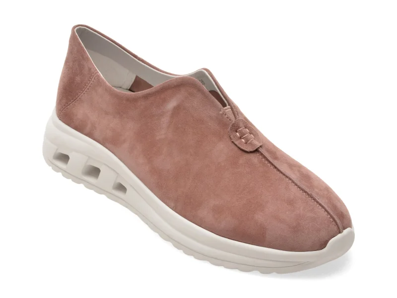 Pantofi sport EPICA roz, QS872, din piele intoarsa