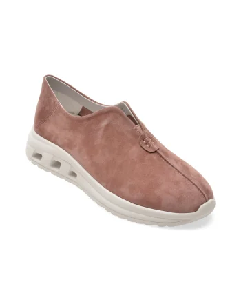 Pantofi sport EPICA roz, QS872, din piele intoarsa