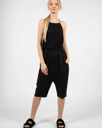 Bermude harem unisex cu talie elastica Faye,