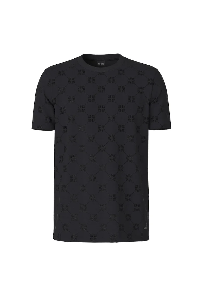 Tricou de bumbac cu imprimeu logo Berno, Negru