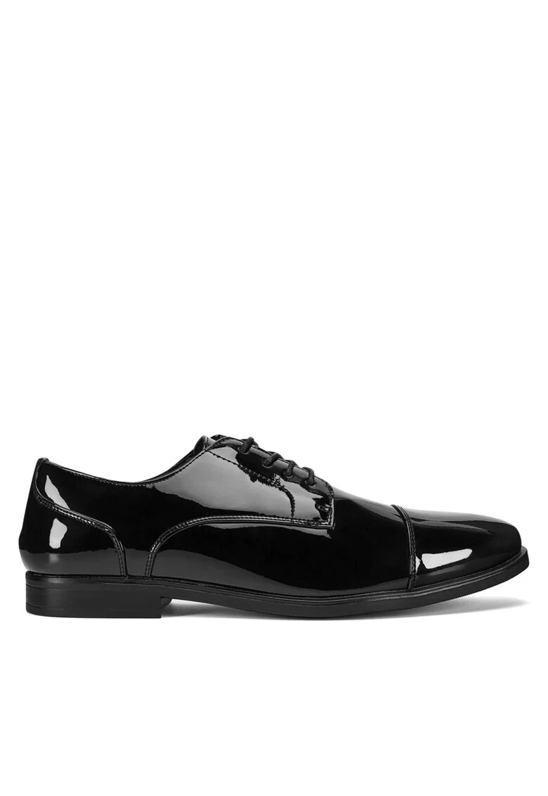 Pantofi barbati,  negri, material sintetic,