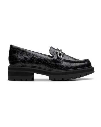 Pantofi loafer de piele Orianna Bit, Negru stins