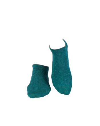 Sosete scurte din in si bumbac, LINEN SNEAKER SOCKS Albastru petrol