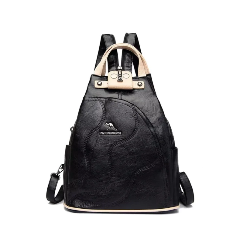 Rucsac dama, Viella GT3592, Negru/Crem