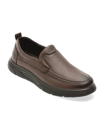 Mocasini OTTER maro, 1959, din piele naturala
