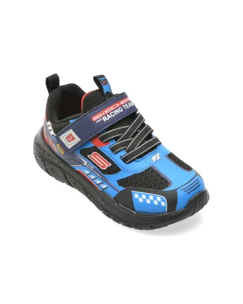 Pantofi sport SKECHERS albastri, SKECH TRACKS, din material textil