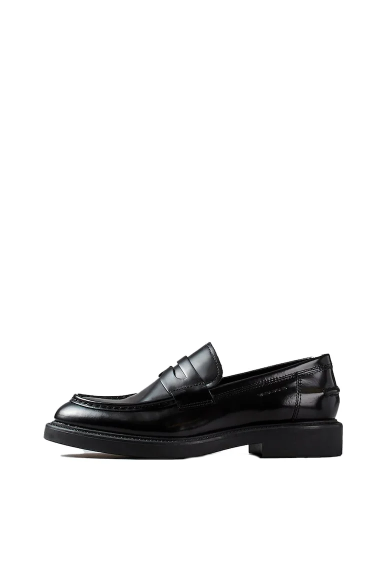 Pantofi loafer din piele cu toc masiv