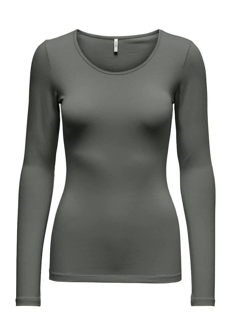 Bluza dama,  bumbac organic/elastan, Gri