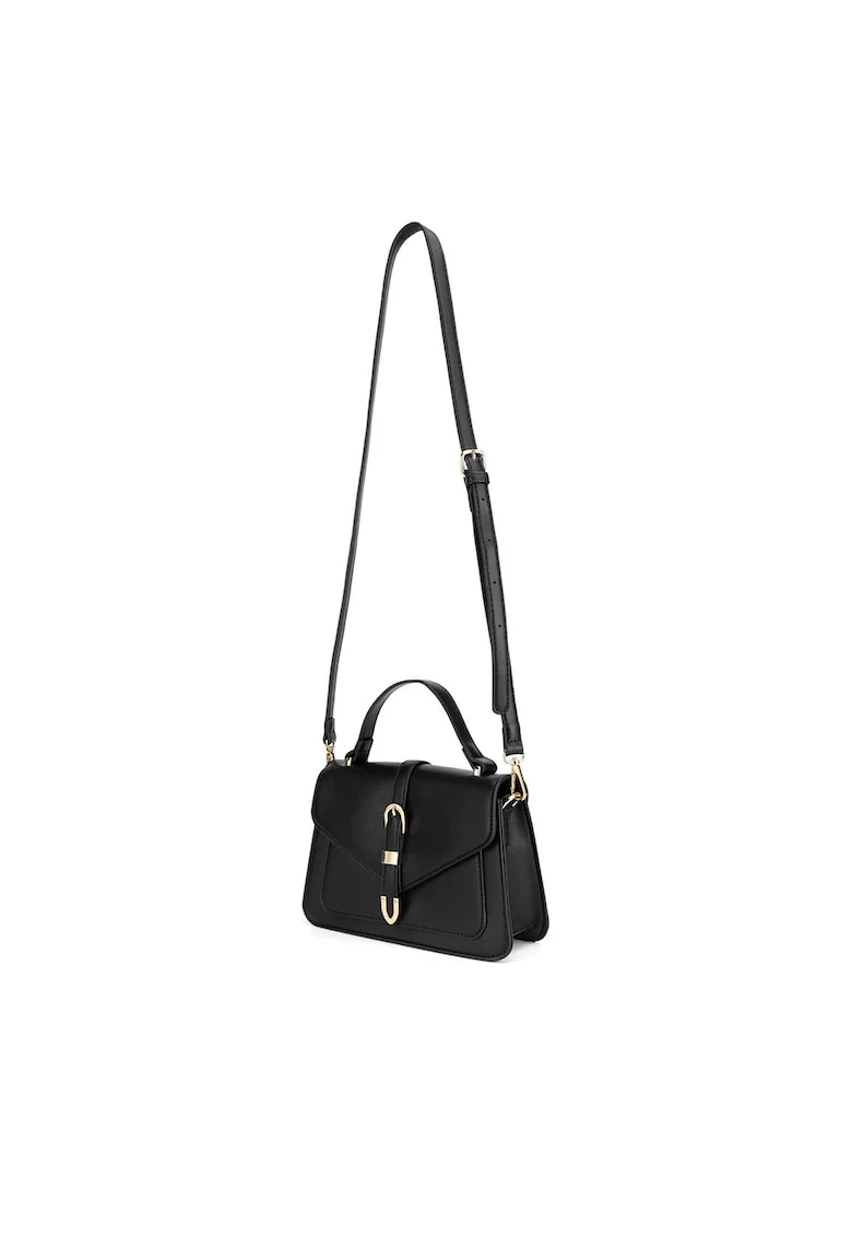 Geanta dama  model MDP-L-014-06, neagra, din material plastic.